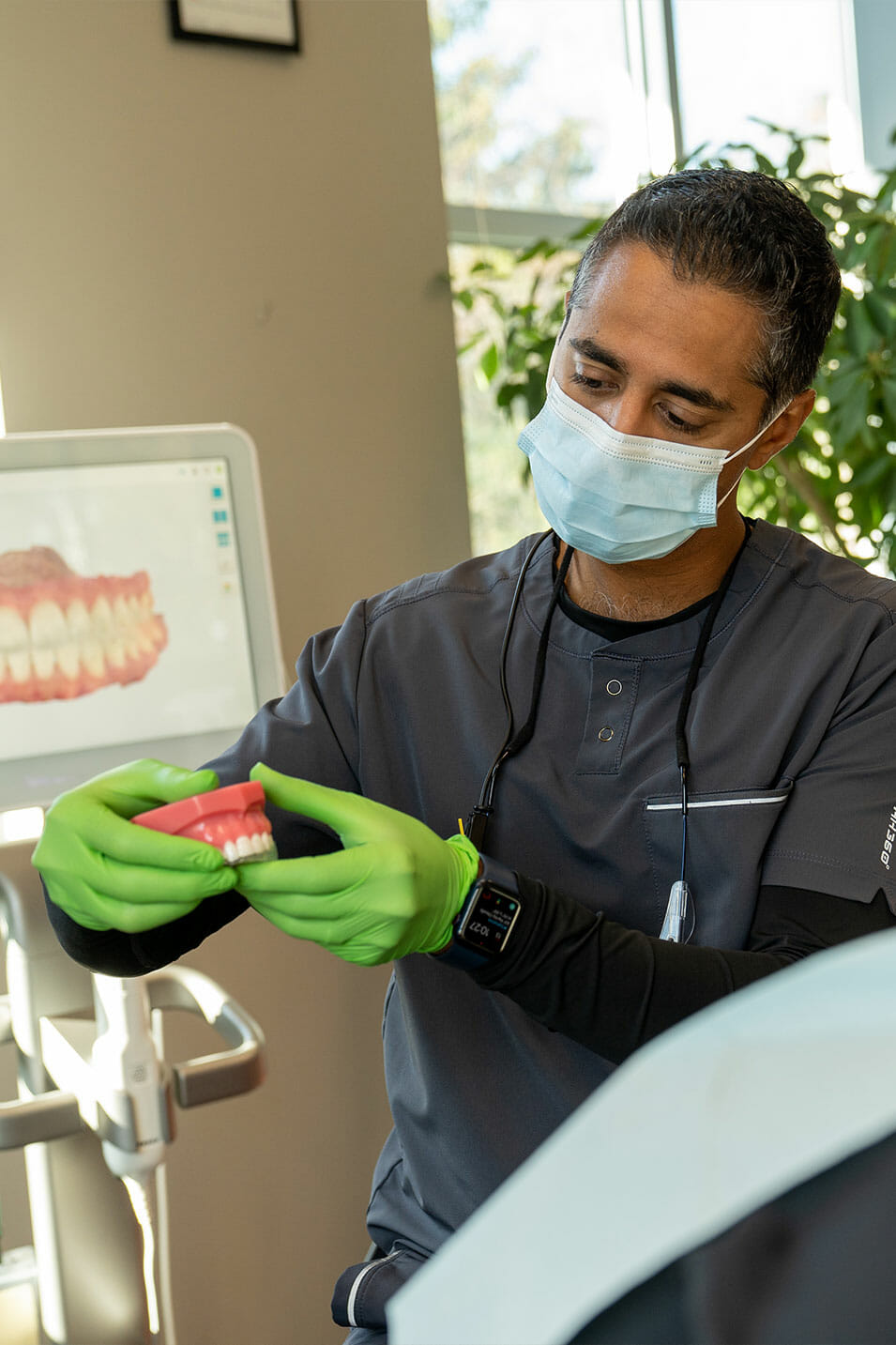 going over dental xrays at stoneridge