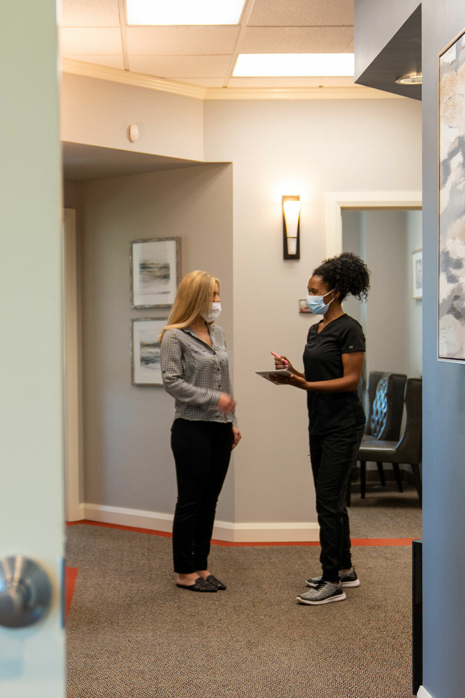 patient and assistant interaction at stoneridge